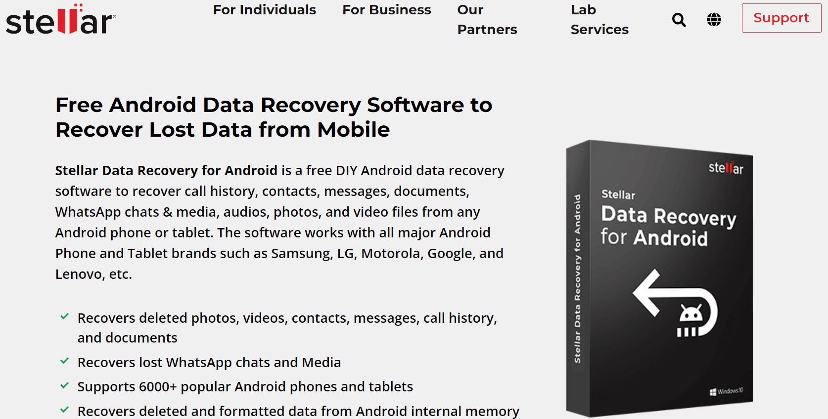 Stellar Datenwiederherstellungs-App für Android