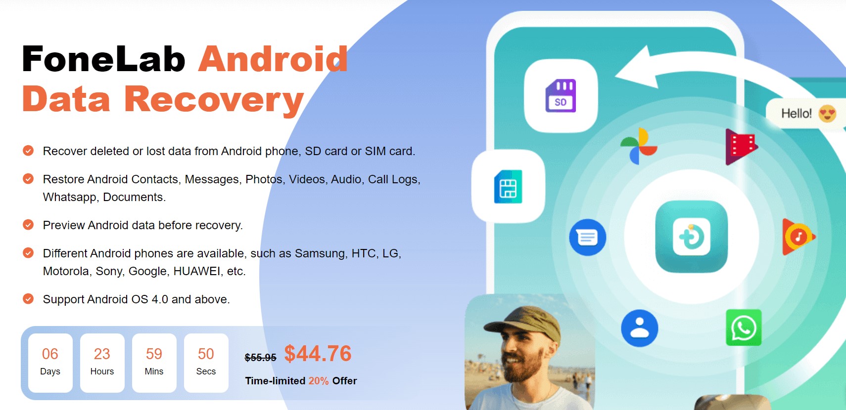 FoneLab Android-Datenwiederherstellung