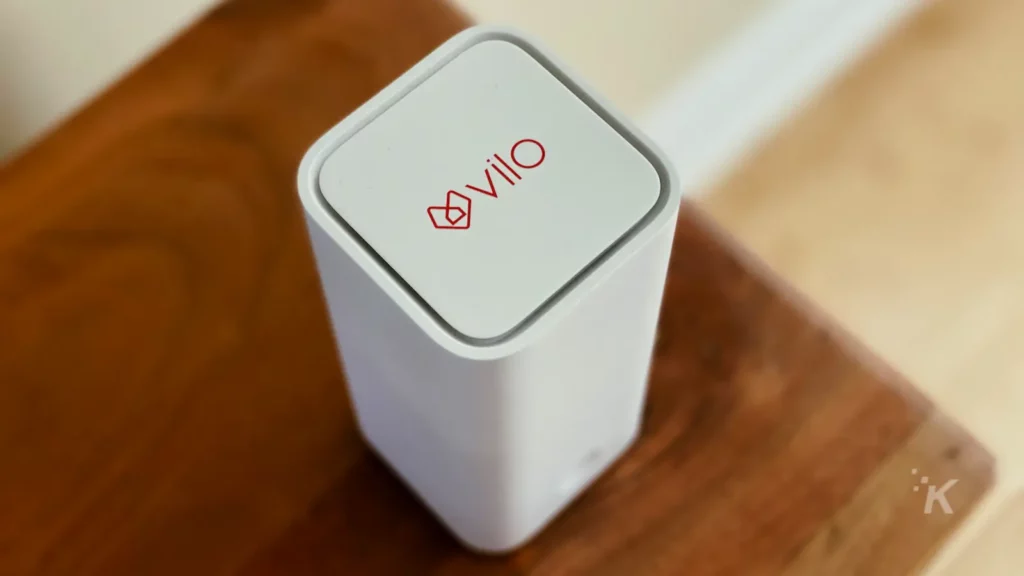 vilo 路由器,用於顯示徽標的娛樂系統上的網狀網絡