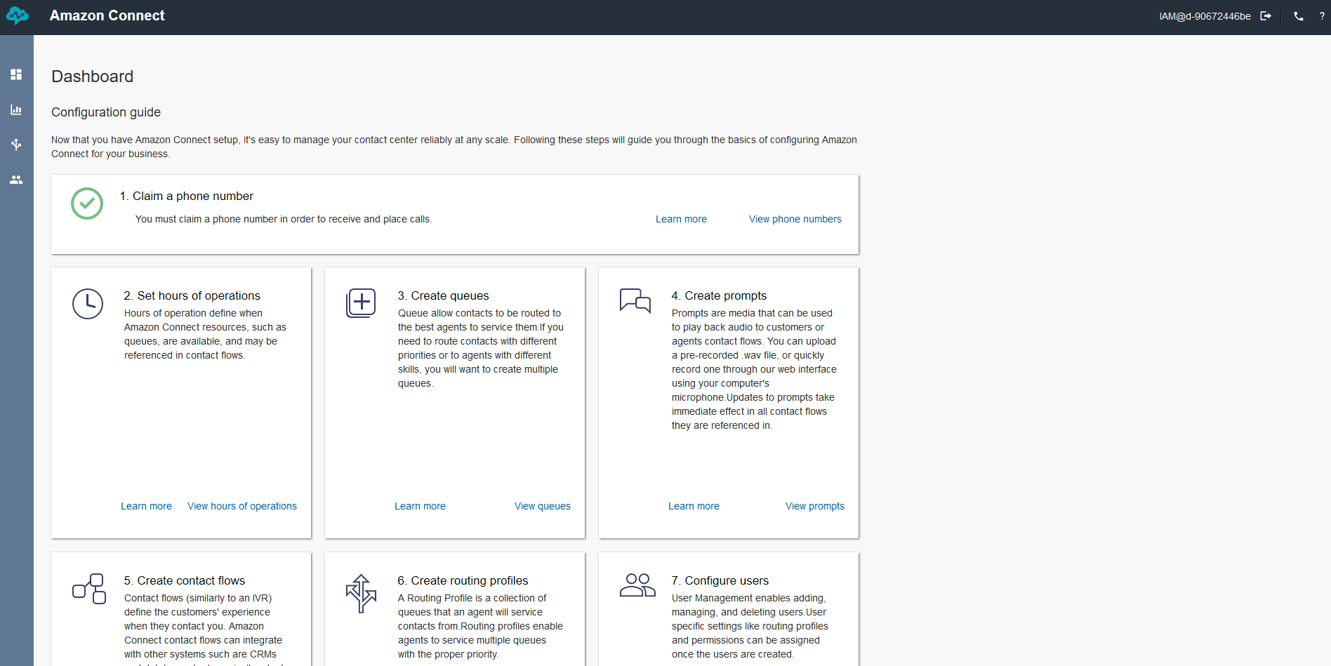 Design di base di Amazon Connect