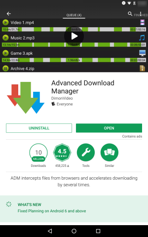 Приложение Advanced Download Manager