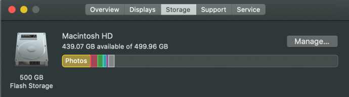 Mac HD スペース