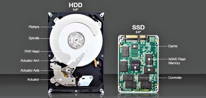 HDD مقابل SSD الداخلية HDD vs SSD internals