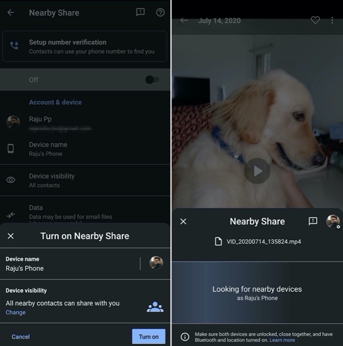 How to use Google Nearby Share