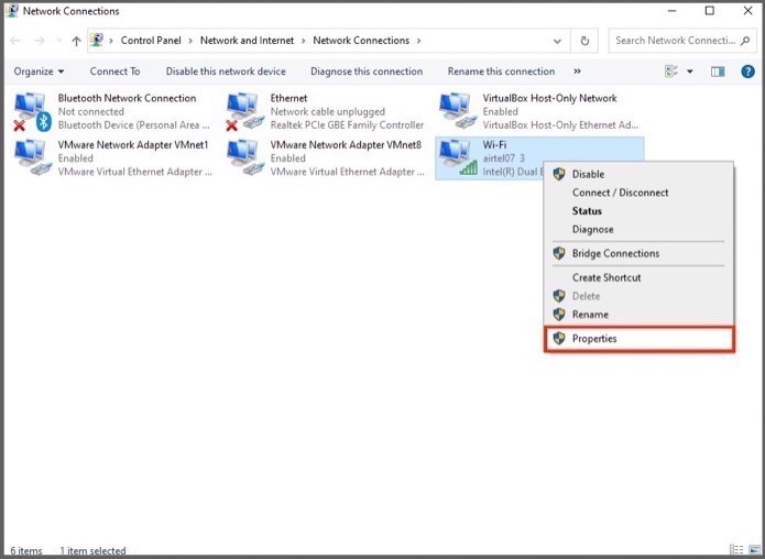 Change DNS server Windows