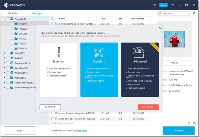 Wondershare Recoverit (for Windows)