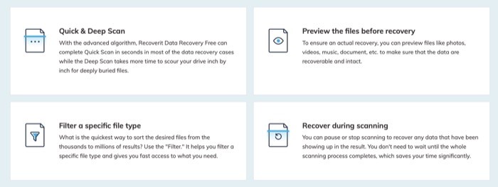 Wondershare Recoverit features