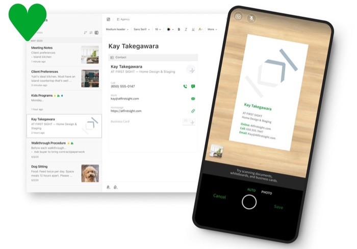 Document scanning (Evernote)