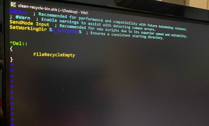 AutoHotkey 自定义脚本 Custom AutoHotkey script to clean Recycle Bin