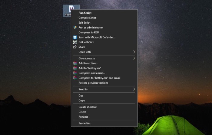 Run-Compile-Edit AutoHotkey script