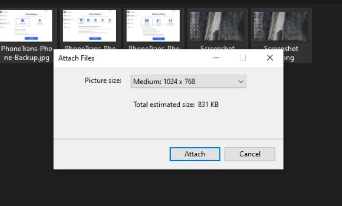 Bulk resizing images (Mail Recipient)