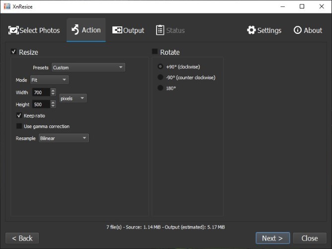 Bulk resizing images (XnResize)