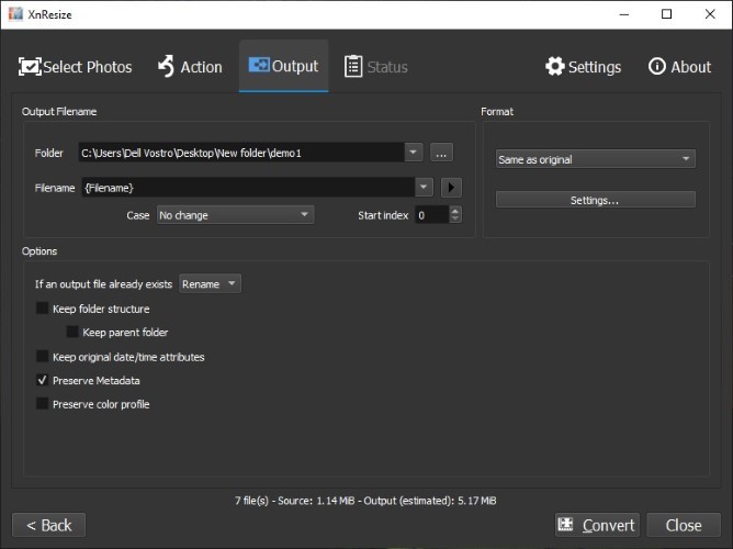 Bulk resizing images (XnResize)