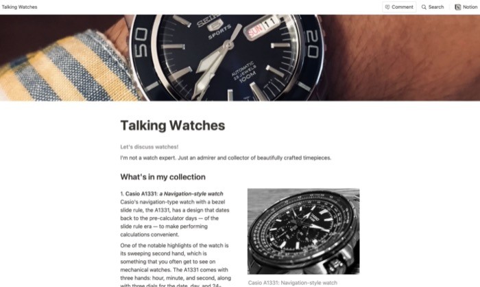 Strona stworzona za pomocą Notion A website created using Notion