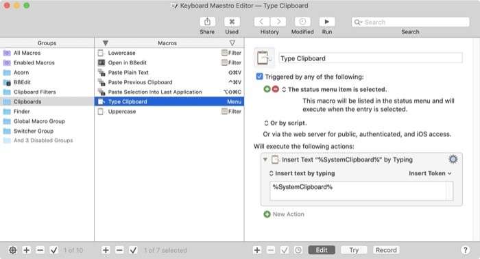 Mac productivity apps — Keyboard Maestro