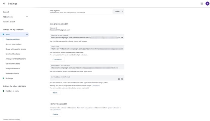 Integrate Google Calendar with Notion