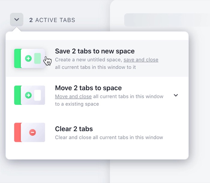 tab Estende il menu delle schede attive tabExtend active tabs menu