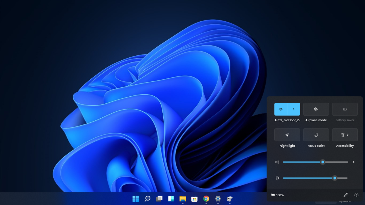 Windows 11 new control center