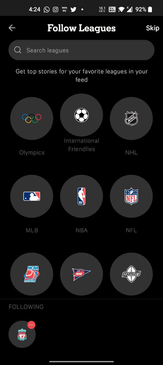 atheltic options