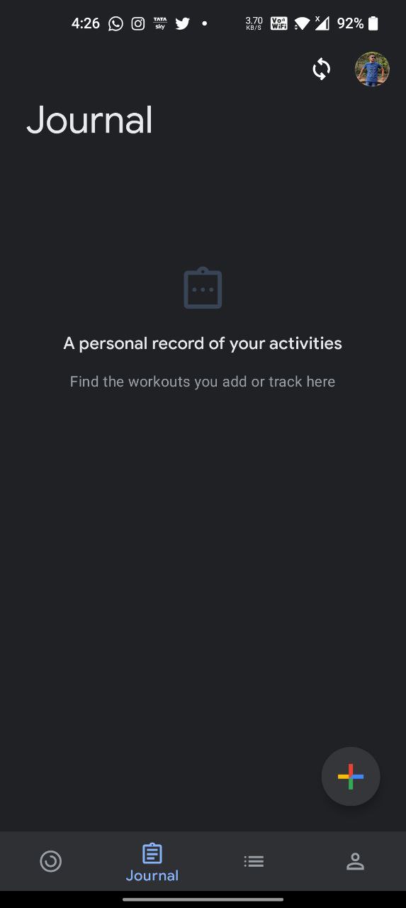 Google fit activities