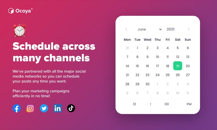 おこや4 schedule posts with Ocoya