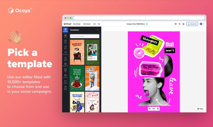 おこや2 create content with Ocoya