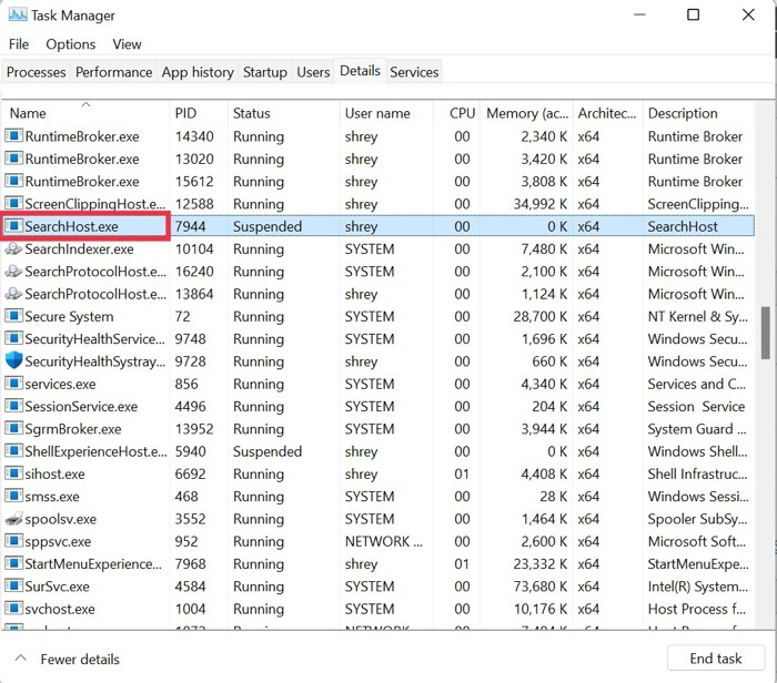 Windows search service