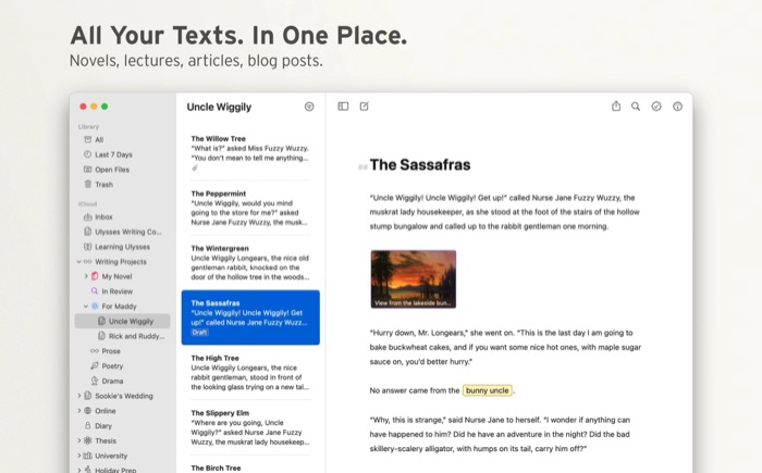 mac的尤利西斯 ulysses for mac