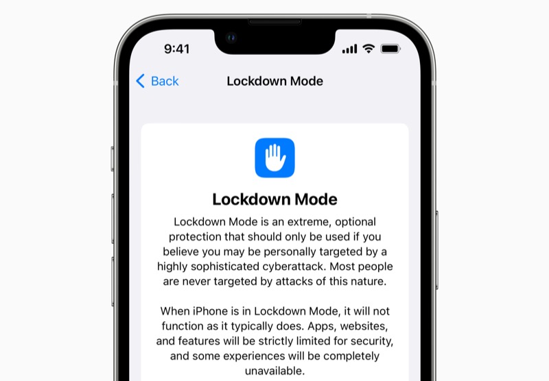 recurso de modo de bloqueio de maçã lockdown mode in iphone