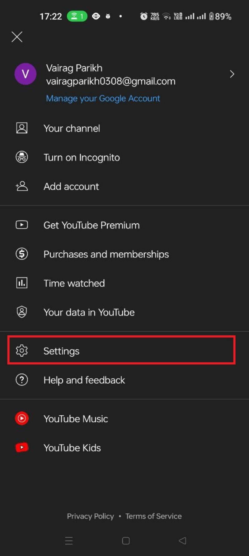 view and delete youtube watch history android step 6
