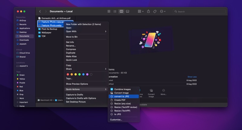 converting multiple webp images to jpg using workflow 