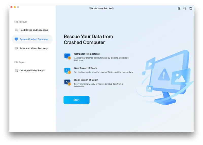 recoverit data recovery from crashed computer