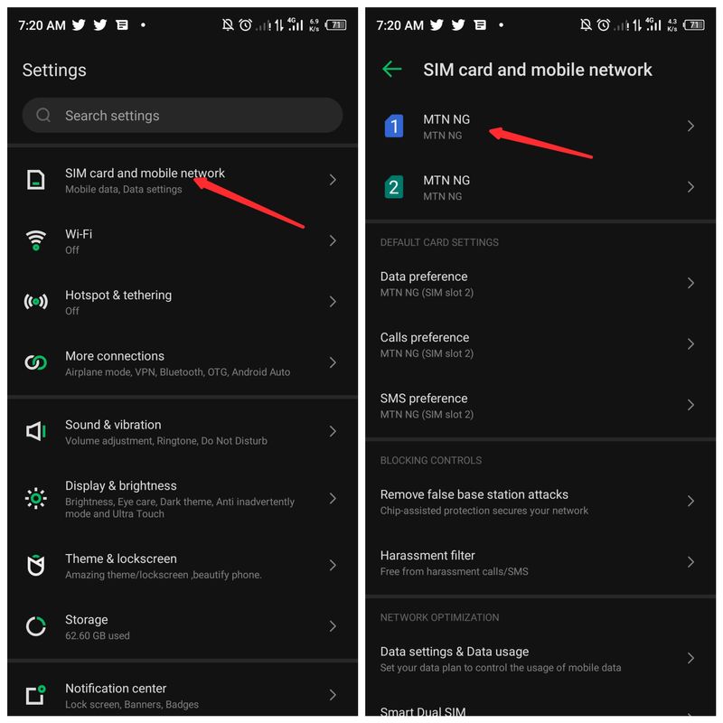 Enable SIM card to fix No SIM card detected error