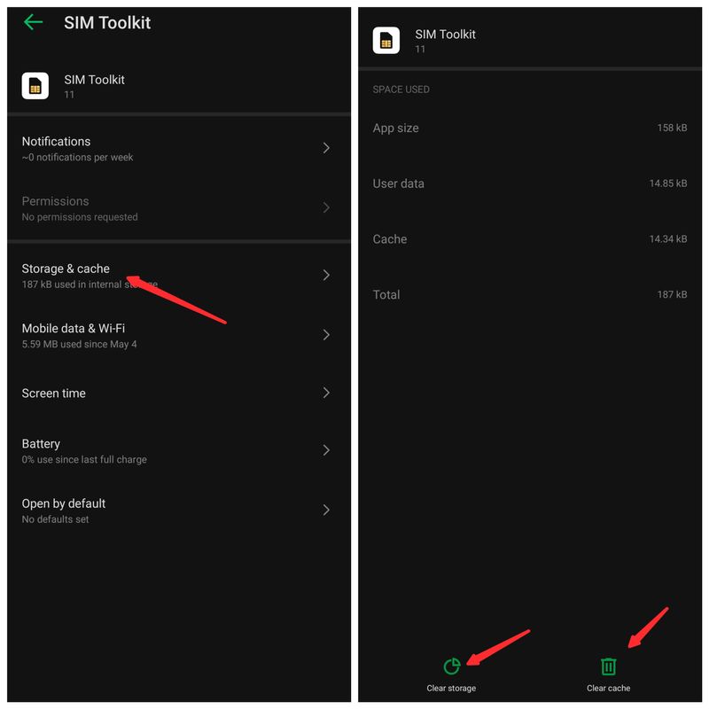 Clear SIM Toolkit cache