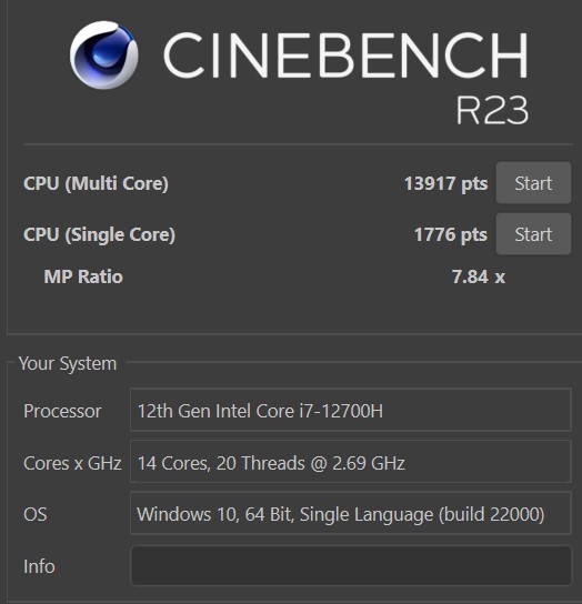 Acer Predator Triton 500 Review ft. Intel 12th Gen Alder Lake CPU - Acer Benchmark Normal Mode