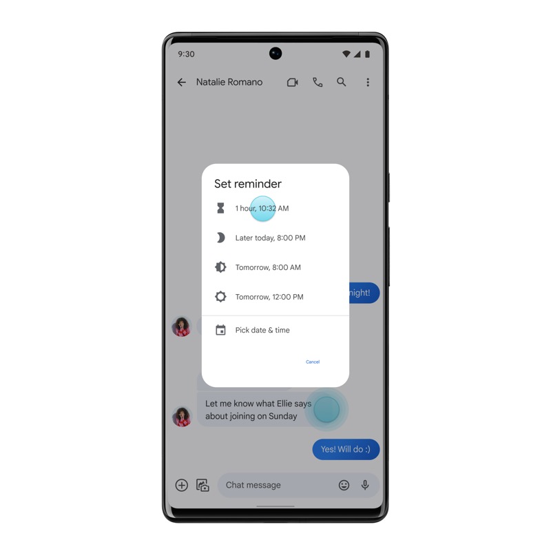 메시지의 미리 알림 reminders in google messages