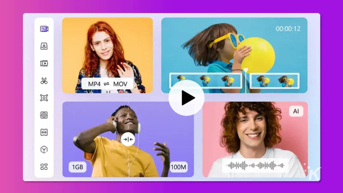 تطبيق Wondershare يعرض الأطفال وهم يستمعون إلى الموسيقى في 4 مربعات