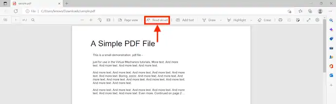 在 Microsoft Edge 浏览器中朗读