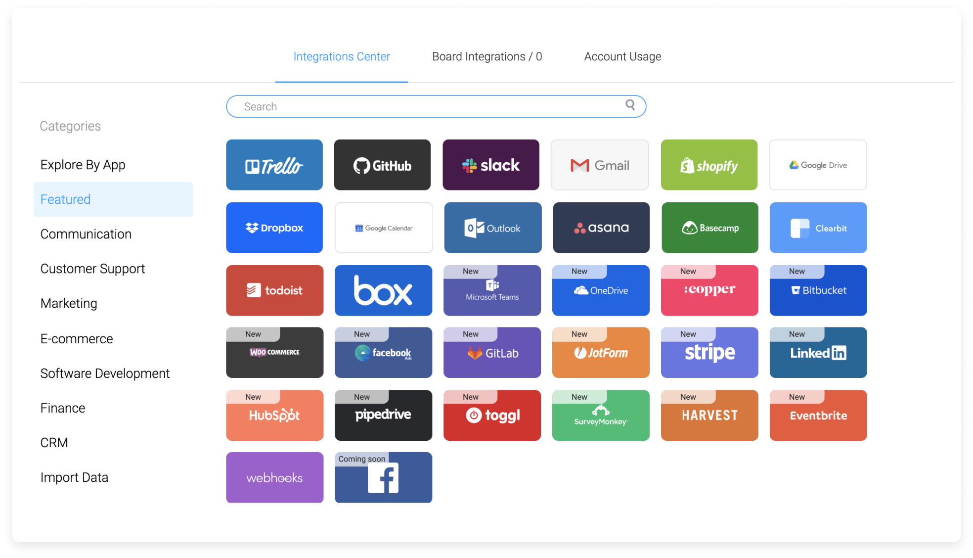 monday.com-Integrationen