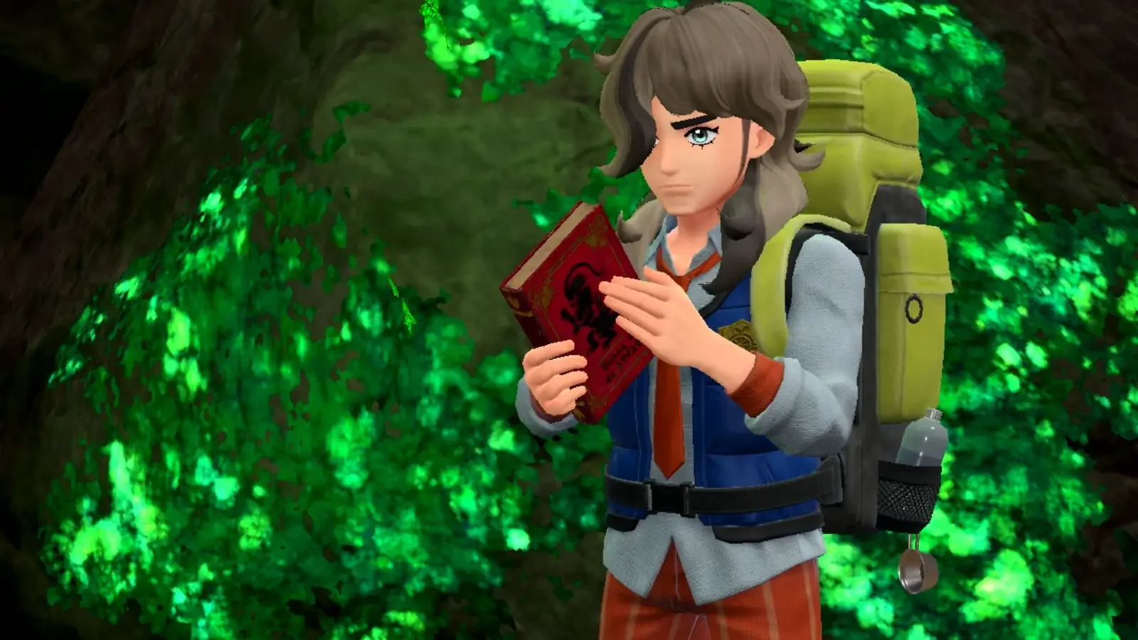 entrenador pokemon violeta escarlata con mochila