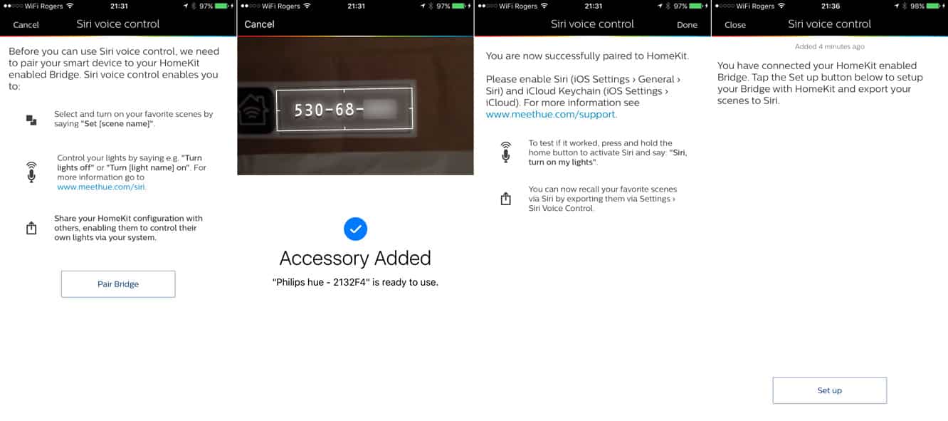 مراجعة: Philips Hue HomeKit Bridge ، White and Color Ambiance Starter Kit ، White Starter Kit
