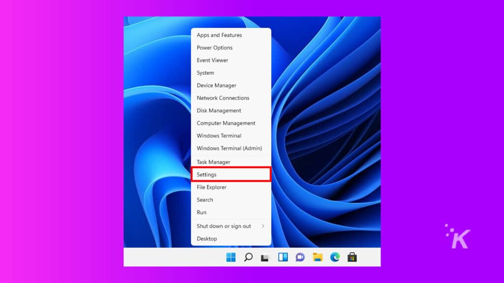 Paramètres Windows 11