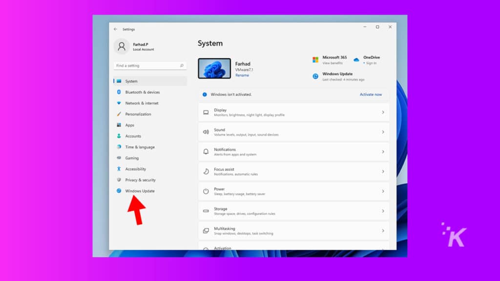 Mise à jour Windows dans Windows 11