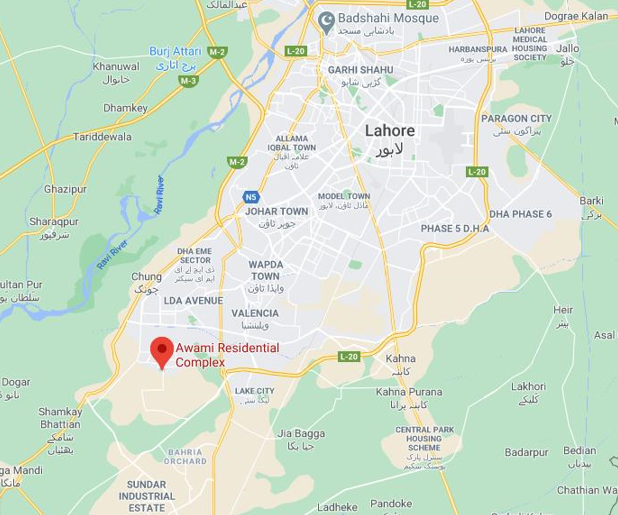 Awami 住宅区位置和地图