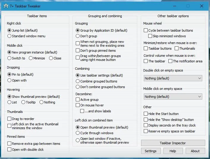 شريط مهام windows 10 10