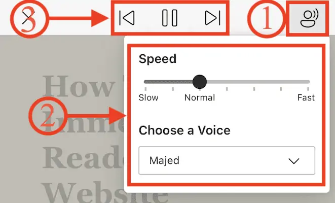 Option vocale dans Microsoft Edge iOS