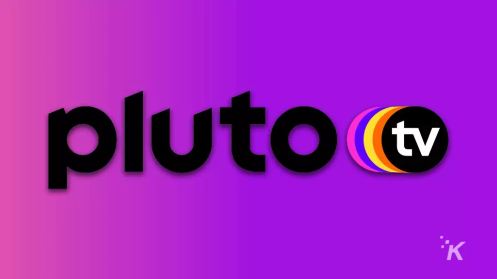 logotipo do serviço de streaming para plutão tv em fundo roxo