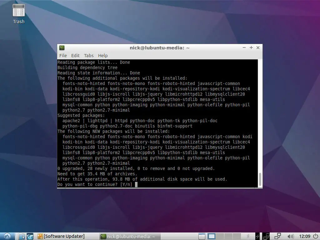 Lubuntu Instal Kodi