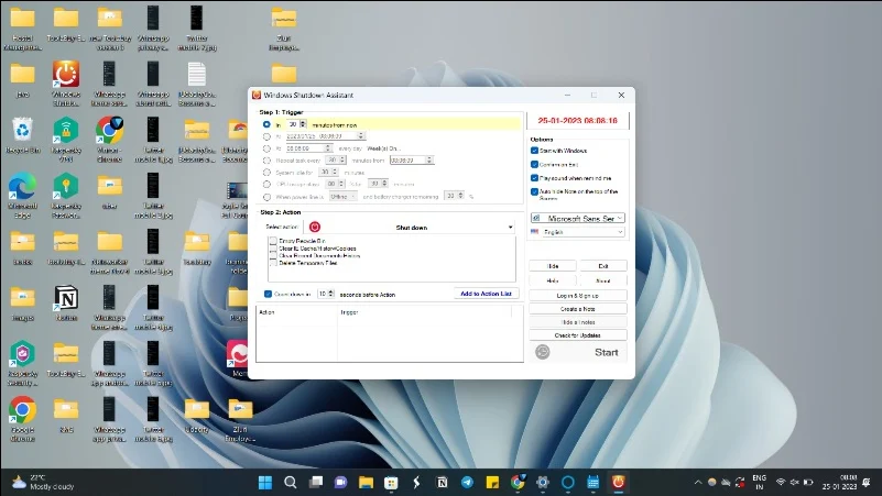 image showing windows shutdown assistant
