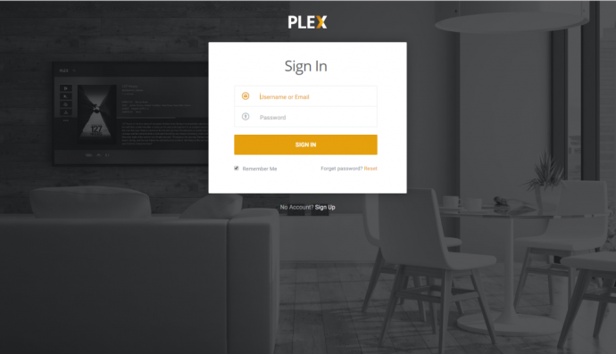 Masuk plex di Chrome